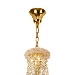 Alexandra Pendant 7 Layer Spiral 63 Light E14 Gold/Crystal Item Weight: 66.4kg - thumbnail 5