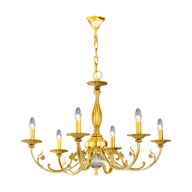 Pisani Multi Arm Chandeliers 6 Light 24 Carat Gold - image 1