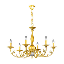 Pisani Multi Arm Chandeliers 6 Light 24 Carat Gold - thumbnail 1