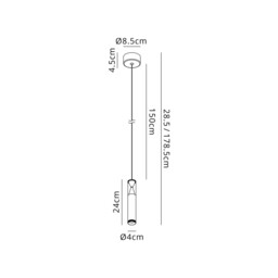 Spark Pendant, 7W LED, 3000K, 530lm, Rose Gold, 3yrs Warranty - thumbnail 3