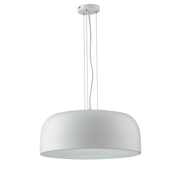 Bistrot Dome Ceiling Pendant, White, White, E27