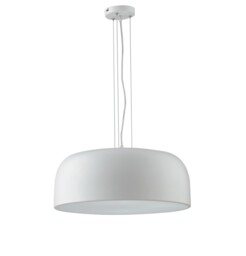 Bistrot Dome Ceiling Pendant, White, White, E27