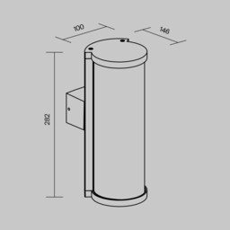 Conf Outdoor Wall Lantern Graphite IP54 1xE27 - thumbnail 3