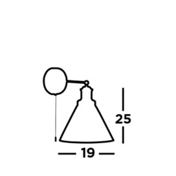 Pyramid 1 Light Wall Satin Silver, Glass Shade, E27 - thumbnail 3