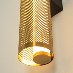 Zambelis Integrated Led Wall Lamp Black Matt-Brass LED 3000K - thumbnail 2