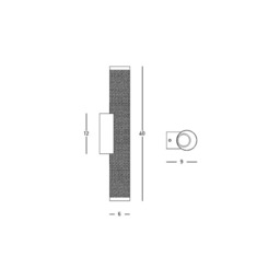 Zambelis Integrated Led Wall Lamp Black Matt-Brass LED 3000K - thumbnail 5