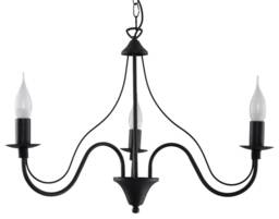 Minerwa 3 Light Multi Arm Chandelier Black, E14