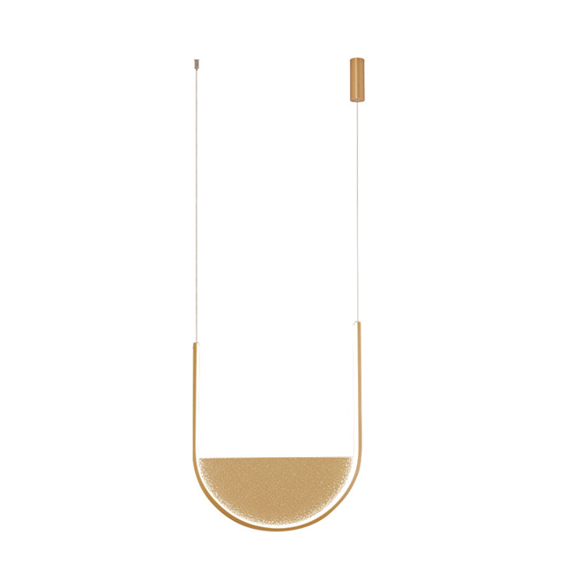 Evoria 32cm Pendant Ceiling Light Gold Matt-Champagne Glass LED 3000-4000K Dimmable - image 1