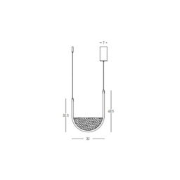 Evoria 32cm Pendant Ceiling Light Gold Matt-Champagne Glass LED 3000-4000K Dimmable - thumbnail 2