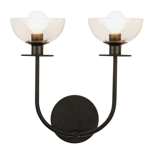 Alora Mood Sylvia Wall Lamp Contemporary Matt Black 2x E14 - image 1