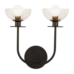 Alora Mood Sylvia Wall Lamp Contemporary Matt Black 2x E14 - thumbnail 1