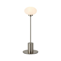 Addie Table Lamp, 1 Globe Light G9, Satin Nickel/Opal Glass - thumbnail 1