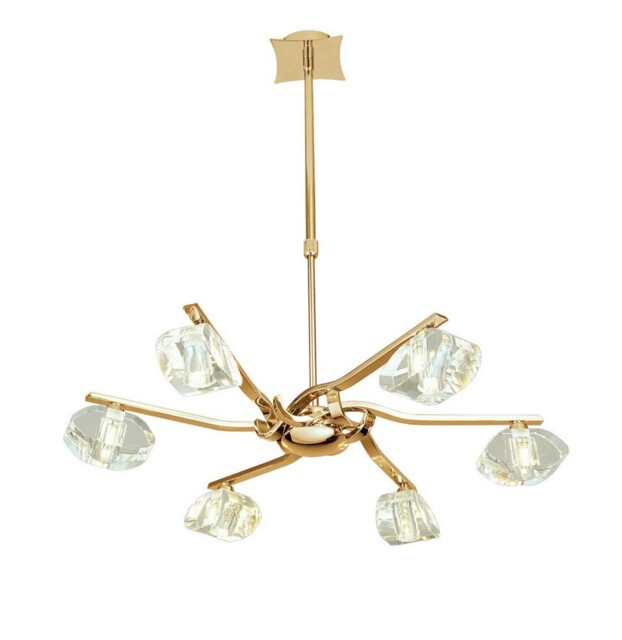 Alfa Telescopic Semi Flush Convertible 6 Light G9, French Gold - image 1