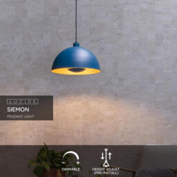 Siemon Modern Pendant Light - Ø 40cm - 1xE27 - Blue - thumbnail 2