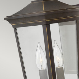 Bromley 2 Light Outdoor Medium Wall Lantern Light Bronze IP44, E14 - thumbnail 5