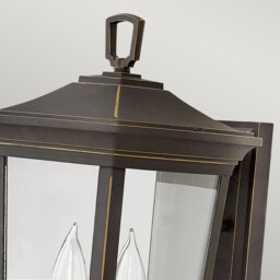 Bromley 2 Light Outdoor Medium Wall Lantern Light Bronze IP44, E14 - thumbnail 2