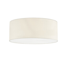 Baymont White 5 Light E27 Universal Flush Ceiling Fixture With 60cm x 22cm Faux Silk Shade, Ivory Pearl/White Laminate - thumbnail 5