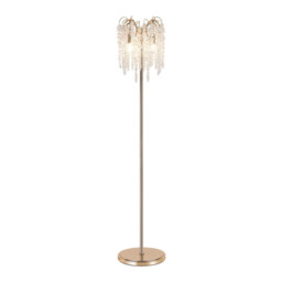 Wisteria Floor Lamp, 4 Light E14, French Gold / Crystal Item Weight: 15.38kg