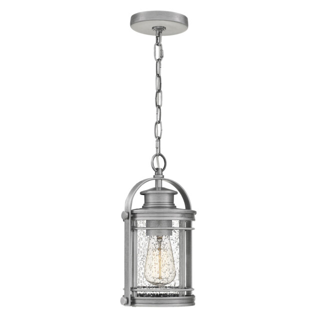 Quoizel Booker Outdoor Pendant Ceiling Light Industrial Aluminium, IP44 - image 1