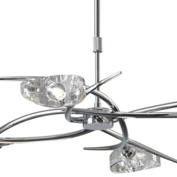 Eclipse Telescopic Semi Flush Convertible 4 Light G9, Polished Chrome - thumbnail 5