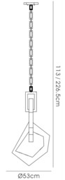 Ricadi Ceiling Pendant 8 Light GU10 Stainless Steel (Item Requires Assembly) - thumbnail 3