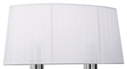 Louise Wall Lamp Right 2 Light E27 with White Shade Polished Chrome, Clear Crystal - thumbnail 3