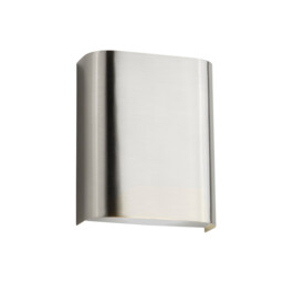 Integrated LED 2 Light Wall Light Satin Silver, Silver, Frosted - thumbnail 2