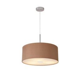 Baymont Polished Chrome 3 Light E27 Single Pendant With 50cm x 20cm Dual Faux Silk Shade, Antique Gold/Ruby - thumbnail 5