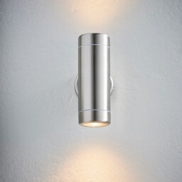 Atlantis Outdoor Coastal Wall Up Down Light IP65 7W Marine Grade Brushed Stainless Steel Dimmable IP65 - GU10 - thumbnail 2