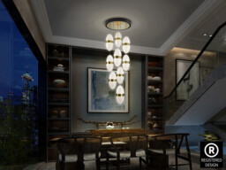 Garden Cluster Pendant Ceiling 9 Light Black, Bronze LED 3000K - thumbnail 2