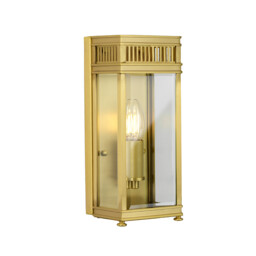 Holborn Outdoor Wall Lantern Brushed Brass, IP44