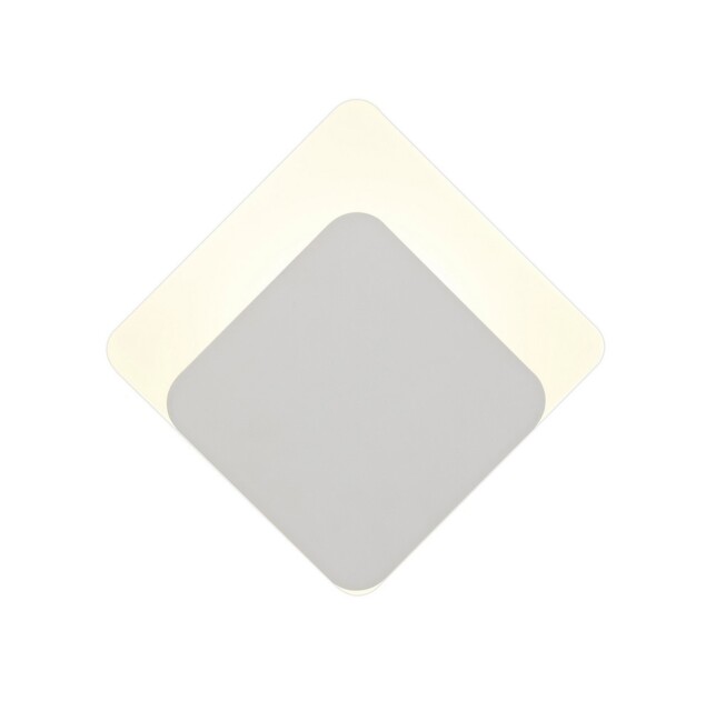 Altona Magnetic Base Wall Lamp, 12W LED 3000K 498lm, 15, 19cm Diamond Bottom Offset, Sand White, Acrylic Frosted Diffuser - image 1