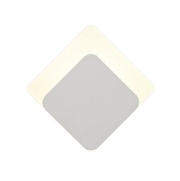 Altona Magnetic Base Wall Lamp, 12W LED 3000K 498lm, 15, 19cm Diamond Bottom Offset, Sand White, Acrylic Frosted Diffuser - thumbnail 1