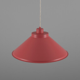 Rio Coloured Dome Pendant Light, Antique Brass, Antique Pink - thumbnail 3