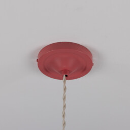 Rio Coloured Dome Pendant Light, Antique Brass, Antique Pink - thumbnail 5