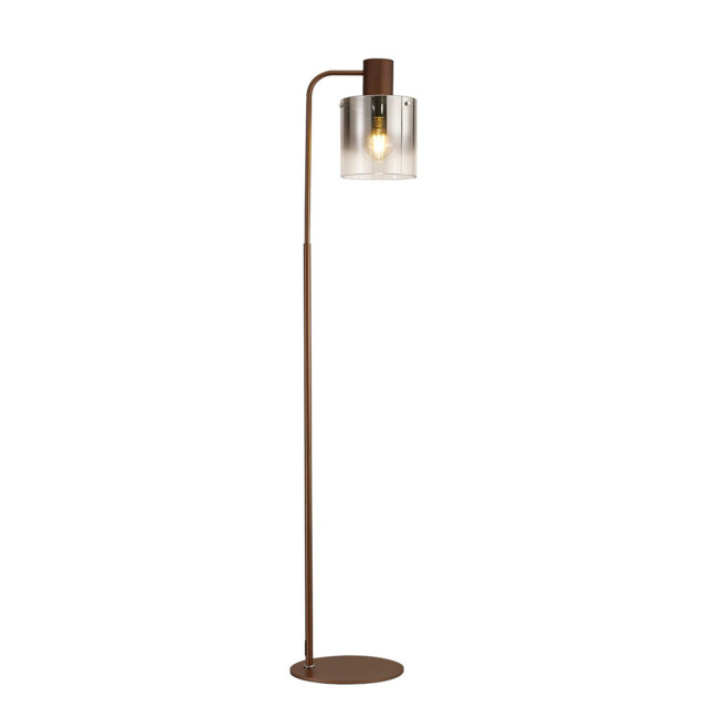 Ghent Large Floor Lamp, 1 Light E27, Mocha / Smoke Fade Glass - image 1