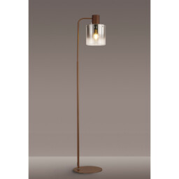 Ghent Large Floor Lamp, 1 Light E27, Mocha / Smoke Fade Glass - thumbnail 3