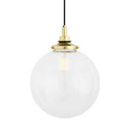 Laguna Bathroom 30cm Globe Pendant Light, Polished Brass, IP44