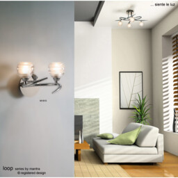Loop Wall Lamp 2 Light G9 ECO, Satin Nickel - thumbnail 3