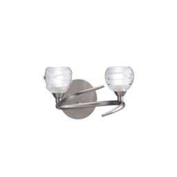 Loop Wall Lamp 2 Light G9 ECO, Satin Nickel