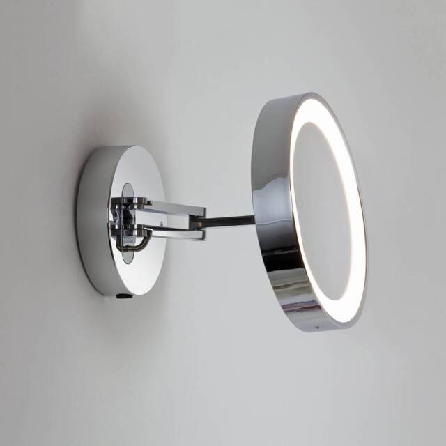 Catena Bathroom LED Magnifying Mirror Polished Chrome IP44 - image 1