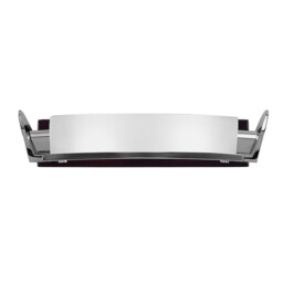 Zira Wall Lamp 2 Light G9, Polished Chrome/Frosted White Glass/Wenge - thumbnail 1