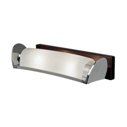 Zira Wall Lamp 2 Light G9, Polished Chrome/Frosted White Glass/Wenge - thumbnail 5