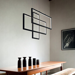 Frame LED Decorative Integrated Pendant Light Black, 93000K - thumbnail 2