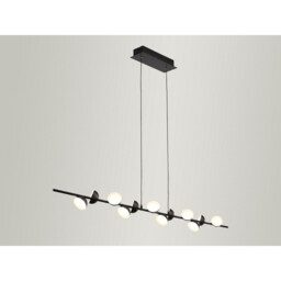 Adn 12 Light Linear Pendant 100cm, 36W LED, 3000K, 2150lm, Black, 3yrs Warranty - thumbnail 2