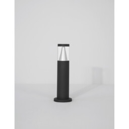 Rock 42cm Outdoor Bollard Sandy Black Aluminium Silver Aluminium, LED 8W 937Lm 3000K IP65 - thumbnail 5
