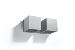 Quad Twin Square Up & Down Wall Lamp Grey G9 - thumbnail 2