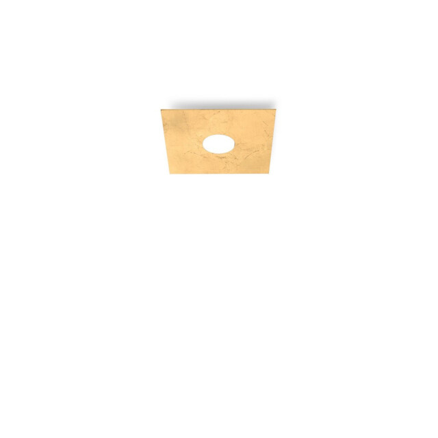 Square Lifestyle Metal Surface Mounted Ceiling Light - Leaf Gold Finish, 1x GX53 - image 1