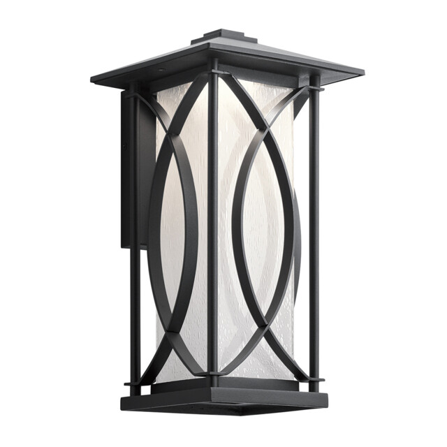 Kichler Ashbern Outdoor 1 Light Wall Lantern Textured Black IP44 - image 1
