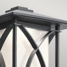 Kichler Ashbern Outdoor 1 Light Wall Lantern Textured Black IP44 - thumbnail 2